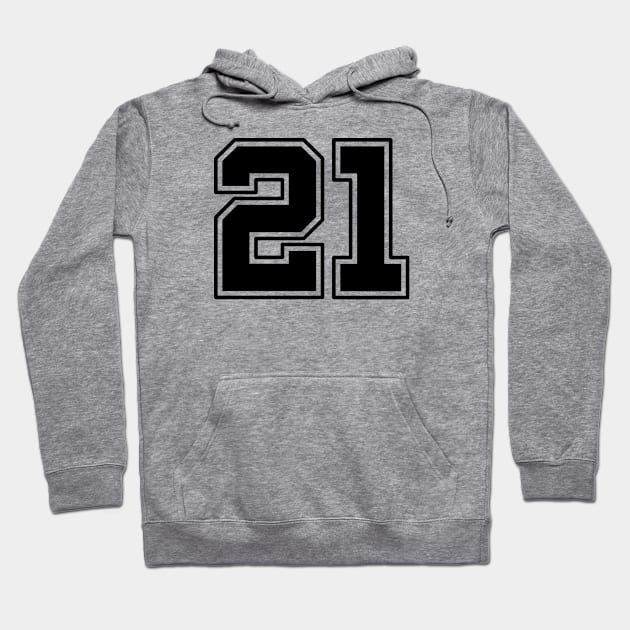 21 Number Hoodie by RetroDesign